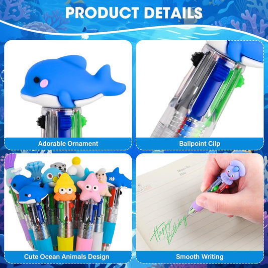 Ocean Animal 4-in-1 Multicolor Pens – Fun Writing Under the Sea